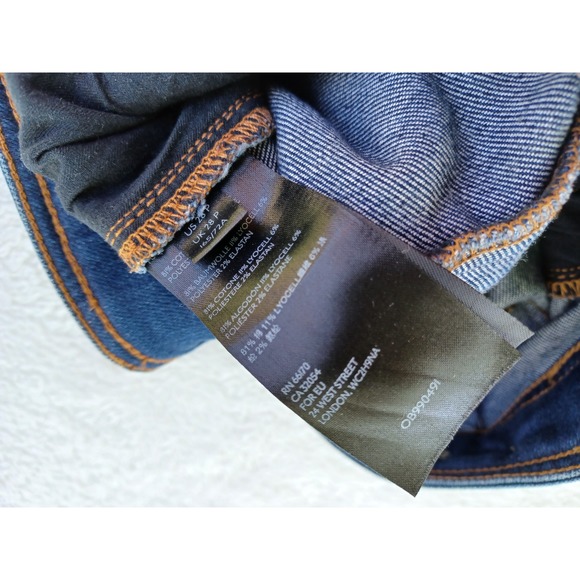 ANTHROPOLOGIE Pilcro & Letterpress Flare High Rise Trouser Bootcut in Blue sz 28 - Picture 11 of 11